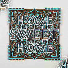 Obrazy - HOME SWEET HOME ♥ obraz - 14840444_