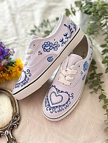 Ponožky, pančuchy, obuv - ♥ Ručne maľované tenisky ♥ - 14843922_