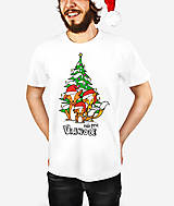 Topy, tričká, tielka - Kolekcia vianočného oblečenia - Líšky - 14843575_