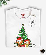 Topy, tričká, tielka - Kolekcia vianočného oblečenia - Líšky - 14843576_
