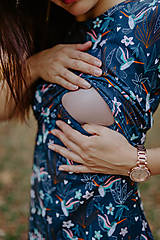 Oblečenie na dojčenie - Ačkové šaty na dojčenie – kolibrík - 14842460_