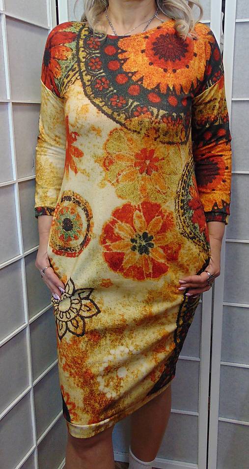  - Šaty s kapsami - mandaly S - XXXL (XXXL) - 14845278_