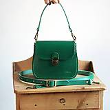 Kabelky - Malá kožená kabelka *Emerald Green* - 14842671_