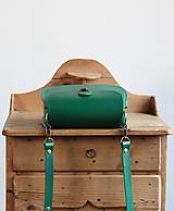Kabelky - Malá kožená kabelka *Emerald Green* - 14842675_