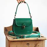 Kabelky - Malá kožená kabelka *Emerald Green* - 14842683_