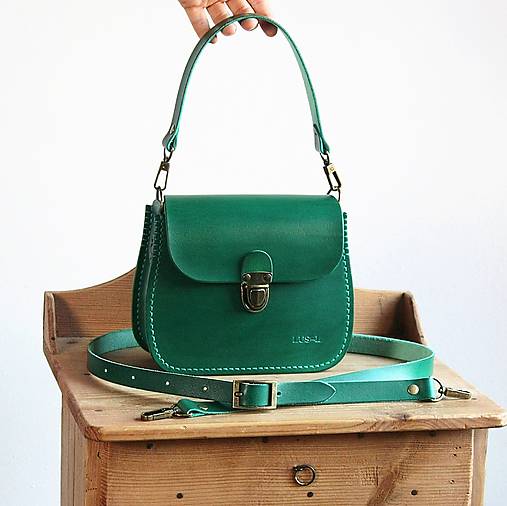 Malá kožená kabelka *Emerald Green*