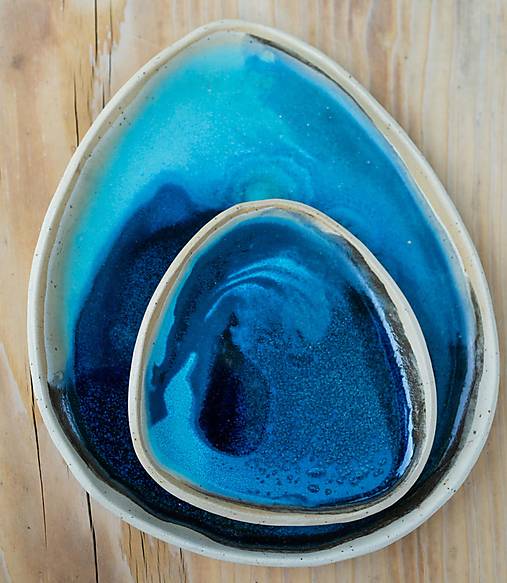 Nádoby - Talíře "moře" - 14843218_