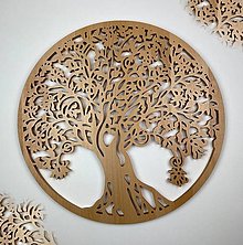 Dekorácie - Strom plný radosti - masívne bukové drevo - 14843148_