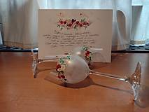 Darčeky pre svadobčanov - Svadobné poháre v červenom - 14843592_