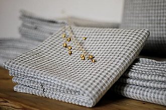Úžitkový textil - Ľanový prehoz na posteľ+obliečky - "Natur pique" - 14845928_
