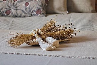 Úžitkový textil - Ľanový prehoz na posteľ+obliečky - "Natur pique" - 14845931_