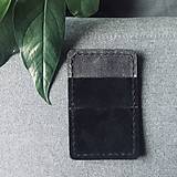 Pánske tašky - Kožená peňaženka, ručne šitá a farbená “BLCK” - 14847864_