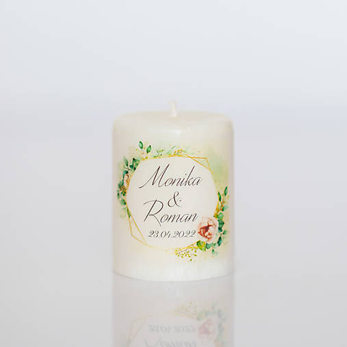 Menovka alebo darček pre svadobčanov - Sviečka - Vzor č.94