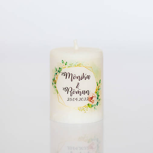 Menovka alebo darček pre svadobčanov - Sviečka - Vzor č.94