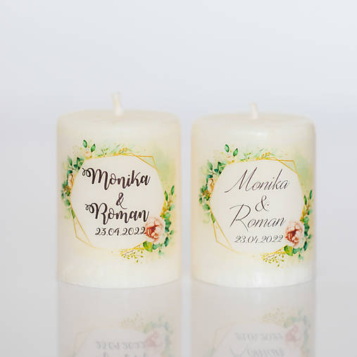 Menovka alebo darček pre svadobčanov - Sviečka - Vzor č.94