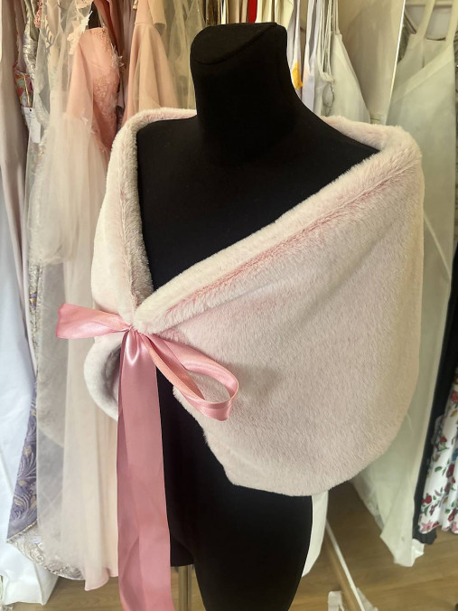 Iné oblečenie - Kožišinková štóla-ružová - 14848715_