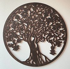 Dekorácie - Strom plný radosti - odtieň palisander - 14848450_