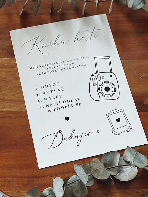Papiernictvo - Kniha hostí INSTAX A5 - Kartička  - 14851223_