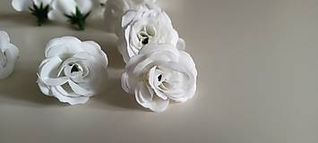 Iný materiál - Biela ružička - 14851382_