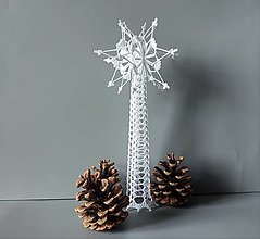 Dekorácie - Háčkovaná vianočná špica na stromček - 14855210_