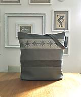  - EVA "Ornament2" sivá kožená kabelka - 14855110_