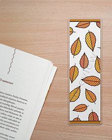 Papiernictvo - Jesenné lístie – záložky do knižky (listy hrab) - 14854751_