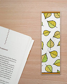 Papiernictvo - Jesenné lístie – záložky do knižky (listy breza) - 14854752_