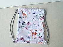 Detské tašky - Detský batoh, srnky na bielej - 14858498_
