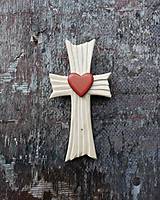 Dekorácie - Krížik zo smrekového dreva - 14856649_