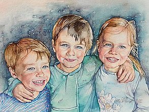 Obrazy - Obraz na želanie - detský portrét (50 x 70 s rámom) - 14856947_