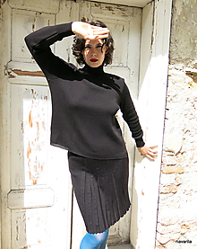 Sukne - JOMA - pletená sukně s plisé - 14857161_