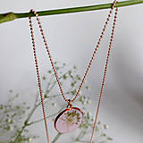 Náhrdelníky - Jemný zlatý náhrdelník "wild green flower" - 14858825_