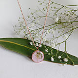 Náhrdelníky - Jemný zlatý náhrdelník "wild green flower" - 14858826_