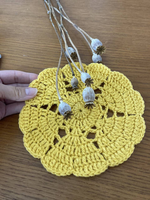 Úžitkový textil - MINI Prestieranie "háčkované" SUNNY" - 14859093_