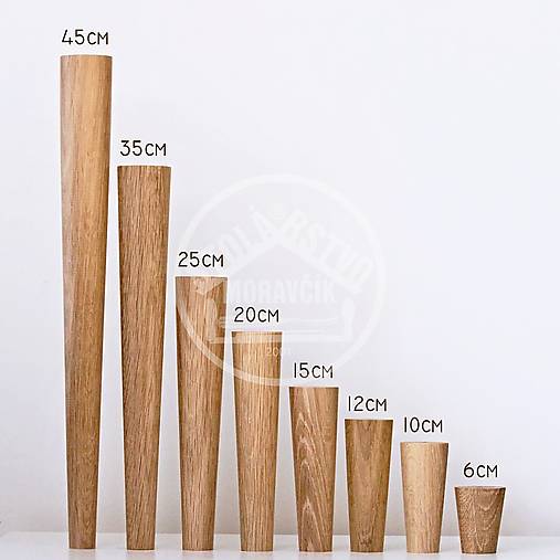 Nábytok - Nábytková noha kónická 40cm, dub - 14860700_