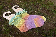 Ponožky, pančuchy, obuv - farebné bavlnené ponožky č.40-41 - 14861235_