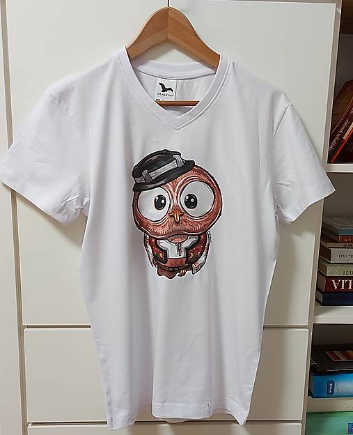 Pánske bavlnené tričko - OčiPuči švárny  Detvian