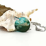 Náhrdelníky - Živicový náhrdelník _ Talianské pobrežie (živicové koliesko cca 2,5 cm) - 14864477_