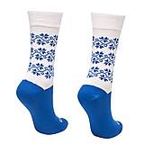 Ponožky, pančuchy, obuv - (F30) Ponožky modrý folk - 14865715_