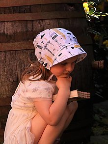 Detské čiapky - Letný detský ľanový čepiec autá - 14868641_