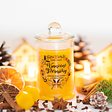 Sviečka zo 100% včelieho vosku v skle - Vianočné perníčky 