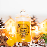 Sviečka zo 100% včelieho vosku v skle - Vianočná Štrúdľa