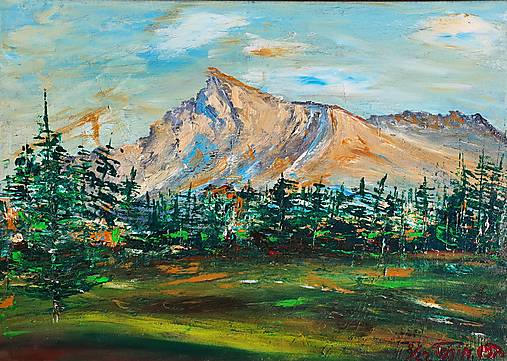 Grafika - Kriváň II (print limitovanej edície) (Print s bielou paspartou 50x40cm) - 14867507_