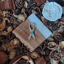Svadobné pierka - Vintage pierko s modrým kvetom 500016 - 14866018_