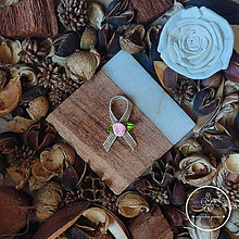 Svadobné pierka - Vintage pierko so svetlorúžovou ružou 500034 - 14866102_