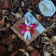 Svadobné pierka - Ružové pierko s ružovou ružou 101034 - 14867196_