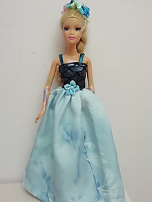 Hračky - Modré šaty pre Barbie  - 14872068_
