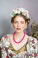 Čiapky, čelenky, klobúky - Frida obojstranná čelenka "pastelové horizonty" - 14872454_