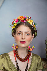 Čiapky, čelenky, klobúky - Frida obojstranná čelenka "dúšok lásky" - 14872574_