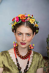 Čiapky, čelenky, klobúky - Frida obojstranná čelenka "dúšok lásky" - 14872575_